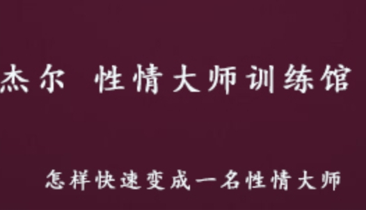 杰尔 性情大师训练馆 男女交往中方法和技巧教程 百度网盘资源打包下载